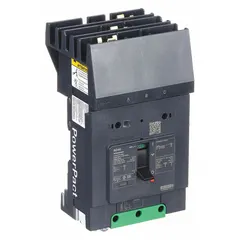3-pole B-Frame molded case circuit breaker rated 40 A and 525V AC with a maximum interrupting rating of 25kA at 277/408V AC. Features fixed instantaneous trip, ABC phase connection, and aluminum mechanical lug terminals on the load end. Suitable for use in panelboards, switchboards, and motor control centers for overcurrent protection.