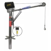 OZ LIFTING PRODUCTS Davit Crane Kit: Steel, Electric, 1,000 lb Max. Load Capacity, 0 in to 45 ft (MPN OZ1000DAV-ACW-SP13)