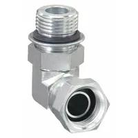Hydraulic Hose Adapter: 1/2 in x 5/8 in Fitting Size, Female x Male, NPSM x ORB, Swivel, 90° Elbow (MPN 2068-8-10S)