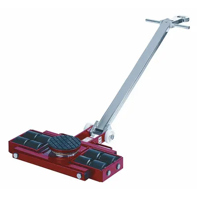 GKS-PERFEKT Machine Roller: 13,200 lb, 4 3/8 in Deck Ht, 6 3/4 in L x 6 3/4 in W, (8) Rollers - Front- & Rear-Support Machine Rollers