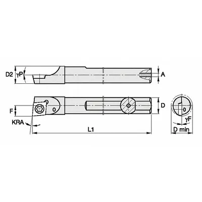 WIDIA Indexable Boring Bar: CSBI180187255R (MPN 2832617) - Indexable Boring Bars