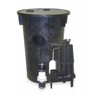 ZOELLER Sewage Ejector System: 33 gal, 2/5 hp, 120V AC, 53 gpm Flow Rate @ 10' of Head, Base Model (MPN 912-0121)