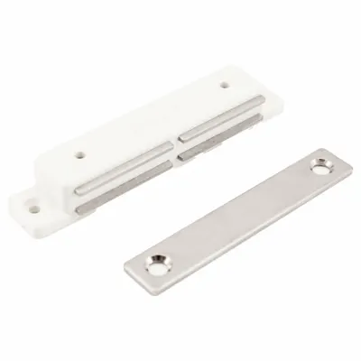 SUGATSUNE Door Catch: Plastic, Magnetic, 1/2 in Ht - Magnetic Push-to-Close Catches