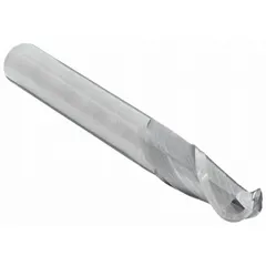 This carbide ball end mill is designed for contouring, slotting, and profiling in aluminum and non-ferrous materials. The ball nose geometry enables smooth curved surfaces and 3D shapes, suitable for mold making, die work, and general machining requiring precision radii.