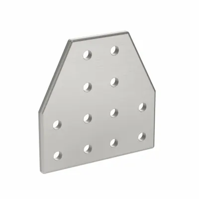 FATH INC. Joining Plate: T Flat Plate, 20 Series, 78 mm x 78 mm x 4 mm, For 5 mm Slot Wd - Plate Connectors