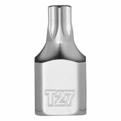MILWAUKEE Bit Socket: 1/4 in Drive Size, Torx Tip, T27 Tip Size, 51/64 in Overall Lg - Torx Bit Sockets