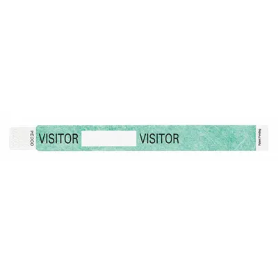 ID T2UD-205-17 Tyvek® Security Wristband, Green, 10 in x 1 in, 500 Pack - Security Wristbands