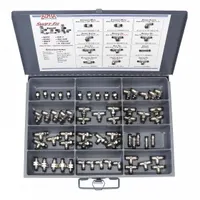 AIGNEP USA Tube Fitting Kit: Brass, 60 Pieces, Connector/Elbow/Tee/Union (MPN 50861N-4)