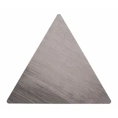 Triangle (T) indexable turning insert made of cermet, used for finish turning and light machining of steel, stainless steel, and cast iron. Provides high wear resistance and smooth surface finish in lathe operations.