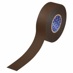 Solid brown floor marking tape with polyester backing, 2 inches wide by 100 feet long, 22 mil thickness. Designed for marking aisles, hazard zones, and storage areas in industrial facilities, warehouses, and plants.