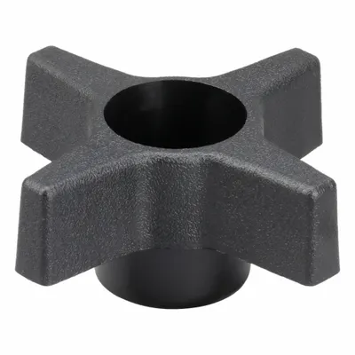 INNOVATIVE COMPONENTS Hand Knob: 4 Point, Plastic, M10 Thread - Snap-Lock 4-Arm Knobs