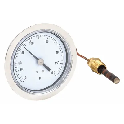 OEM Analog Panel Mount Thermometer: 0°F to 160°F - General Purpose Panel Mount Dial Thermometers
