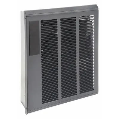 Dayton Recessed Electric Wall-Mount Heater: 4000 W, 208V AC, Single Phase, 208V AC - Large Programmable Recessed Electric Wall Heaters