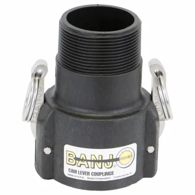 BANJO Manifold Pipe Fitting: 2 in Coupling Size, 2 in Hose Fitting Size, 4 5/8 in Overall Lg - Type B Polypropylene Cam & Groove Fittings