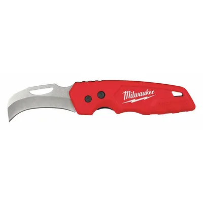 MILWAUKEE Folding Utility Knife: 2 1/2 in Blade Lg, 4 3/4 in Closed Lg, 7 in Overall Lg - Assisted-Opening Folding Knives