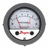 DWYER Pressure Switch/Gage Range 0-5 Wc: Back/Single-Side, 1/8 in NPT Female, ±2% Gauge Accuracy (MPN 3005MR)