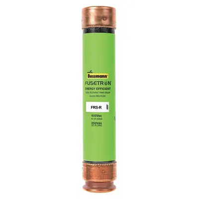 BUSSMANN Fuse: Class RK5, FRS-R Series, Time-Delay, 2 A, 600 V AC, 300 V DC - Time-Delay Cylindrical Fuses