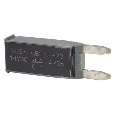 BUSSMANN CB212-20 Type II Footprint Automotive Circuit Breaker - Plug-In Mount Automotive Circuit Breakers