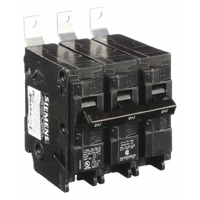 SIEMENS Miniature Circuit Breaker: 60 A Amps, 240V AC, 3 Poles - B Series, Bolt-On Siemens Miniature Circuit Breakers