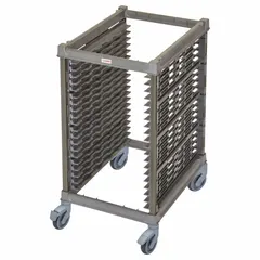 CAMBRO Bun Pan/Sheetpan Rack: 20 Slots, 1 1/2 in Betw Shelves, 175 lb Capac, 25 1/2 in Wd, 48 in Ht (MPN UPR1826HP20580). Key specifications — Brand: CAMBRO; Color: Graphite; Material: Composite Plastic; Nesting: No; Pan Size: 13 x 18 in; Product Type: Ultimate Sheet Pan Rack; NSF Certified: Yes; Full Size/Half Size: Half Size.