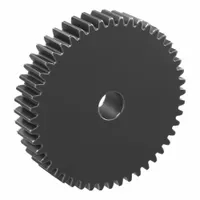 Hubless Spur Gear: Module m 1, 48 Teeth, 8 mm Bore Dia, Black Oxide Coated Carbon Steel, Plain Bore (MPN SSA1-48)