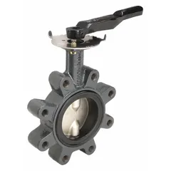 This concentric butterfly valve features a ductile iron lug-style body, 316 stainless steel disc, and EPDM seat. Rated for 200 psi CWP, it is suited for general-service flow control in water, HVAC, and process piping systems.