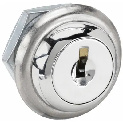 CCL Cam Lock: Std Keyed Cam Lock, Keyed Alike, Zinc Die-Cast, Chrome-Plated - Keyed Cam Locks