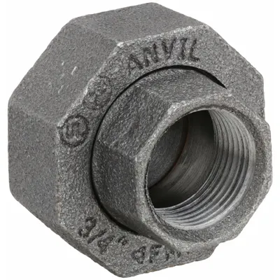 ANVIL Metal Pipe Straight: 3/4 in x 1/2 in, Threaded x Threaded, Class 150, 300 psi @ 150° F - Medium-Pressure Threaded Pipe Fittings