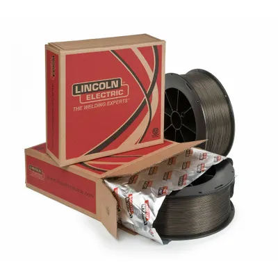 LINCOLN ELECTRIC Flux Cored Welding Wire: Low-Alloy Steel, E81T1-Ni1C, 0.045 in, 33 lb - Seismic-Certific Flux-Cored Wire for Structural Steel Fabrication