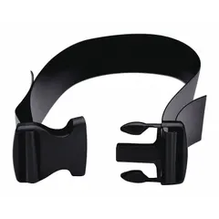 The 3M Versaflo Belt Extender TR-627X is a black rubber accessory that extends the waist belt of 3M PAPR systems. It provides additional length for a secure fit in industrial environments requiring respiratory protection.