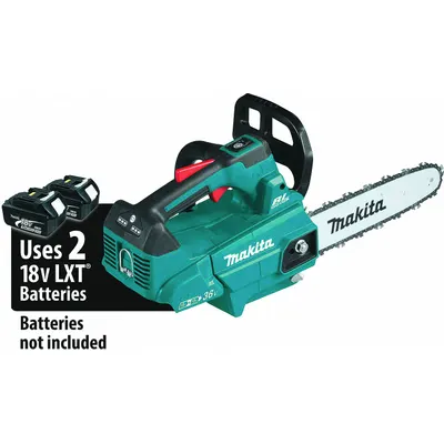 MAKITA Battery-Powered Chainsaw: 14 in Bar Lg, Top Handle, Adj/Auto Chain Oiler - Battery-Powered Chainsaws