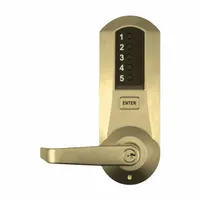 SIMPLEX Mechanical Push Button Lockset: ADA Compliant, Brass (MPN 5010-XS-WL-04-41)