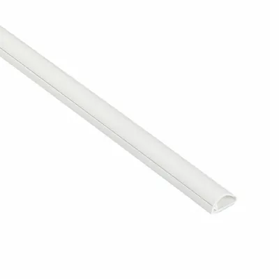 D-LINE Raceway: Micro, 5/8 in Wd, 5/16 in Ht, 79 in Lg, Plastic - Half- & Quarter-Round Cable Concealer Strips