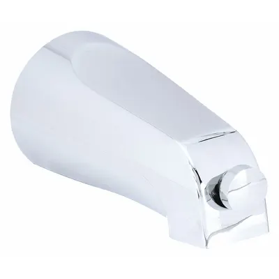 KISSLER Bathtub Spout with Pull-Out Diverter, 1/2 in NPT, 5-1/4 in Reach, Chrome - Bathtub Spouts with Pull-Out Diverters