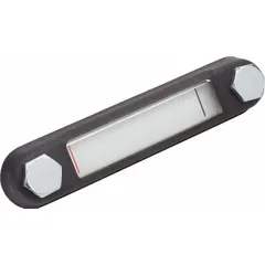 Oil level gauge for unpressurized tanks with M12 metric male thread, 178 mm sight height, and 254 mm mounting centers. Body height is 286 mm. NBR seals included; no thermometer. Compatible with K0444_A series. Used for visual level indication in gearboxes, hydraulic reservoirs, and lubrication systems.