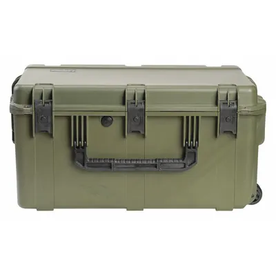 SKB Protective Case: 21 in x 30 in x 18 in Inside, No Foam, Green, 2 Wheels - Standard Protective Transport Cases
