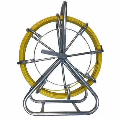ELECTRIDUCT Cable Rodder: 300 ft Lg, 15 N/mm Tensile Strength, Round, Fiberglass - Non-Conductive Conduit Rodders