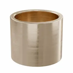 This lubricated general purpose metallic sleeve bearing is made from SAE 841 bronze. It has a 25 mm bore, 30 mm outer diameter, and 25 mm length, with a maximum PV rating of 49,938 lb/sq in-fpm. Suitable for supporting rotating shafts in machinery under moderate loads and speeds.