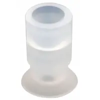 SMC Vacuum Pad: Flat, w/o Adapter, 8 mm Pad Dia, Food Grade Silicone Rubber, White, 12 mm Pad Ht (MPN ZP08US)
