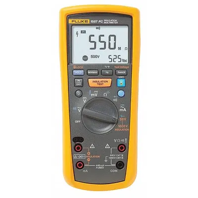 FLUKE Insulation Multimeter: 0.01 megaohm to 2 gigohm, CAT III 1000V/CAT IV 600V - Advanced Feature Megohmmeters