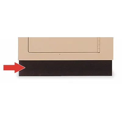 BRADLEY Base Kit: 36 in x 15 in x 3 in, High Density Polyethylene, Matte, Black - Base Components & Kits for Standard Lockers