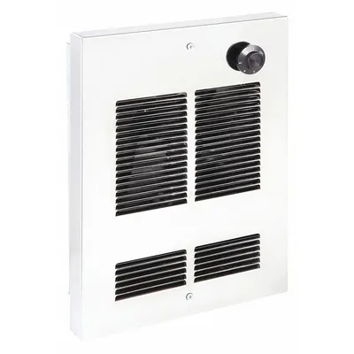 Dayton Recessed Electric Wall-Mount Heater: 1000 W, 120V AC, Single Phase, 120V AC - Compact Recessed Electric Wall Heaters