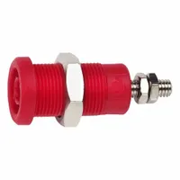 POMONA Panel Mount Banana Jack: CAT III 1000V, 1 3/8 in Lg, 36 A Max Current Measurement (MPN 72930-2)