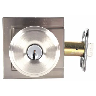SCHLAGE RESIDENTIAL F51A BWE 619 ULD Bowery Office Knob Lockset, Nickel - Office Knob Locksets