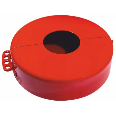ZING Gate Valve Lockout, Steel: Hinged, For 2 1/2 in Max Hand Wheel Dia - Hinged Gate Valve Lockouts