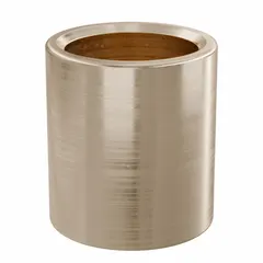 This lubricated general purpose metallic sleeve bearing is made from SAE 841 bronze. It features a 7/16 in bore, 9/16 in OD, and 5/8 in length, with an operating temperature range of -35°F to 300°F. Suitable for rotating or oscillating shafts in conveyors, pumps, and light machinery. Sold in a pack of 10.