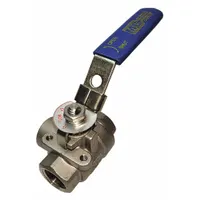 APPROVED VENDOR Manual Three-Way Ball Valve: 1 1/2 in, 316 Stainless Steel, L Flow, Two-Piece (MPN G-SSTW-150)