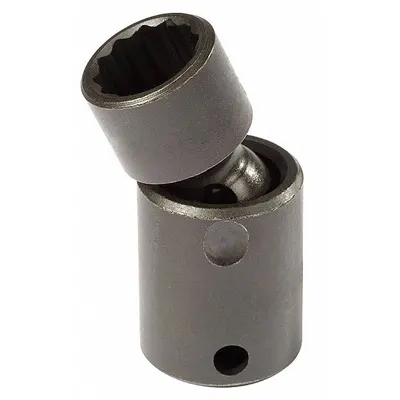 PROTO Flex Impact Socket: 18 mm Socket Size, 12-Point, Std, Black Oxide, Not Tether Capable - 3/8" Drive Metric Flex Impact Sockets
