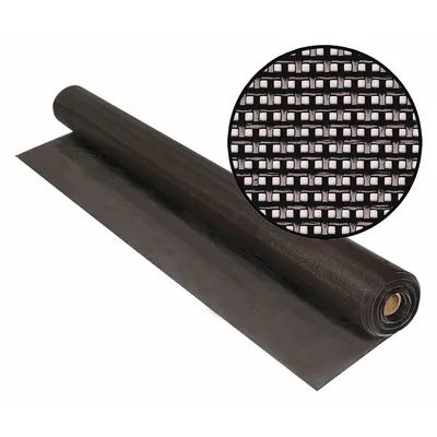 PHIFER Replacement Screen: Polyester, Brown, 23 x 16 Mesh Size, 3 ft Wd - Polyester Door and Window Screen