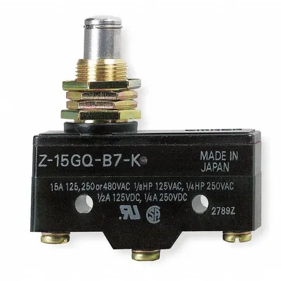OMRON Snap Action Switch: Plunger Actuator, 1NO/1NC - Plunger Snap-Action Switches